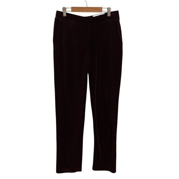 Chico's Zenergy Velour Slim Lounge Pants Regal Ruby Size 1 or Small NWT - Picture 1 of 8